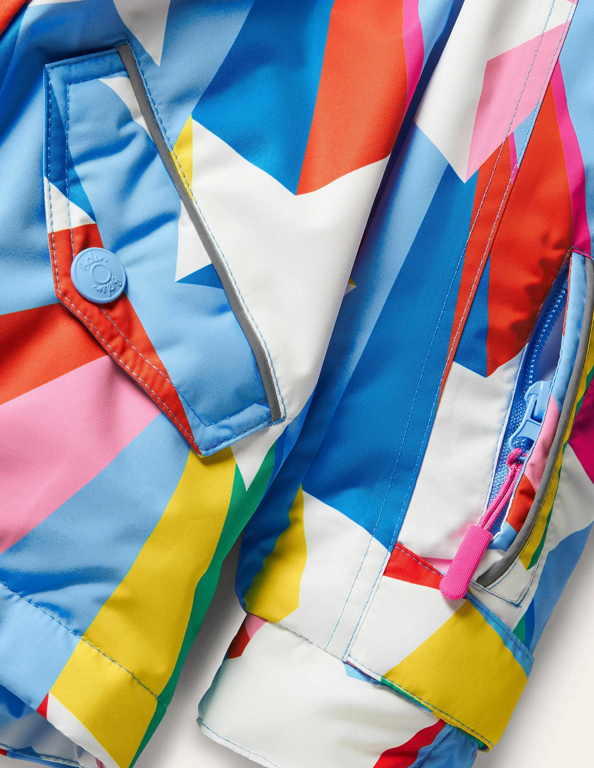 All-Weather Waterproof Jacket-Surfboard Blue Rainbow Star