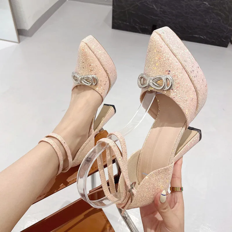 Angelene-103 Platform Point Toe High Heels