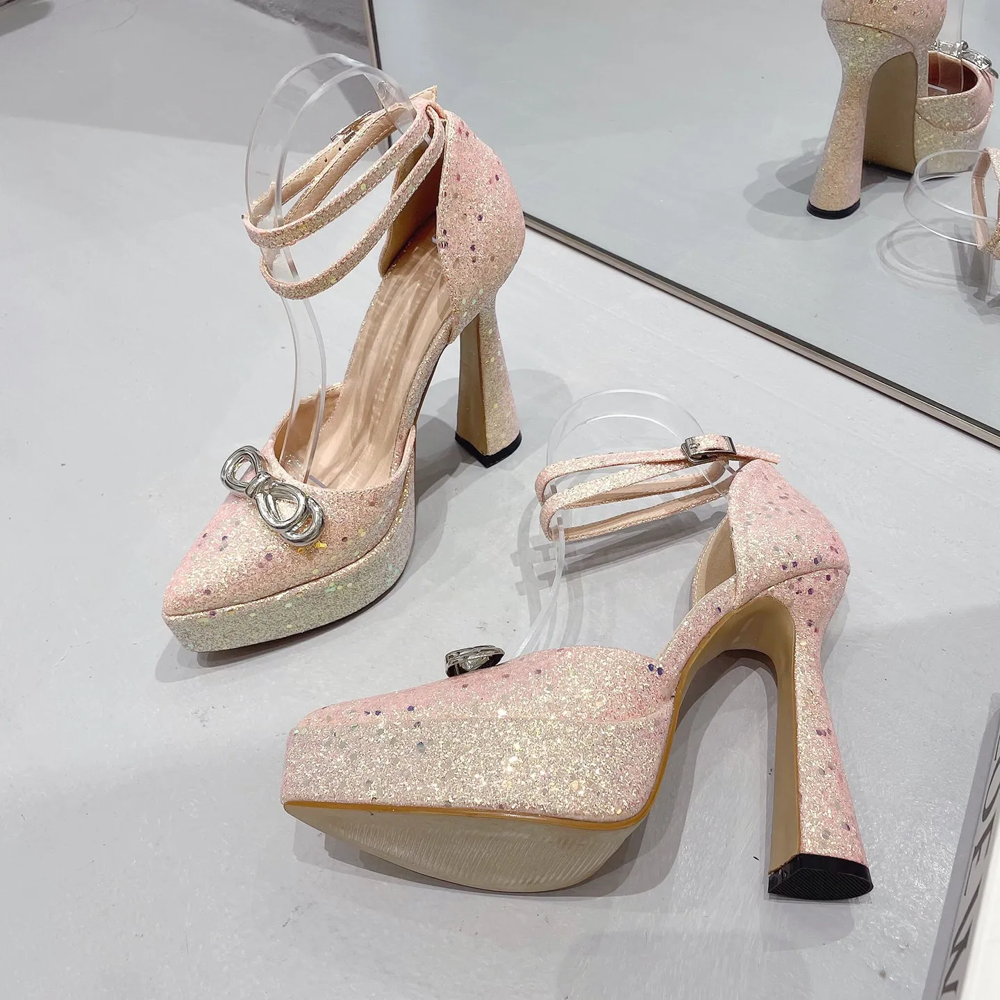 Angelene-103 Platform Point Toe High Heels