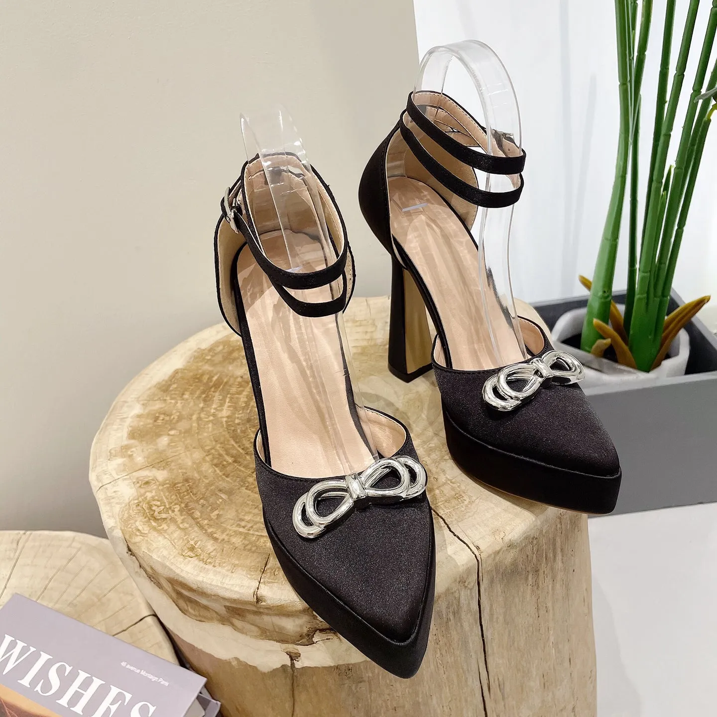 Angelene-103 Platform Point Toe High Heels