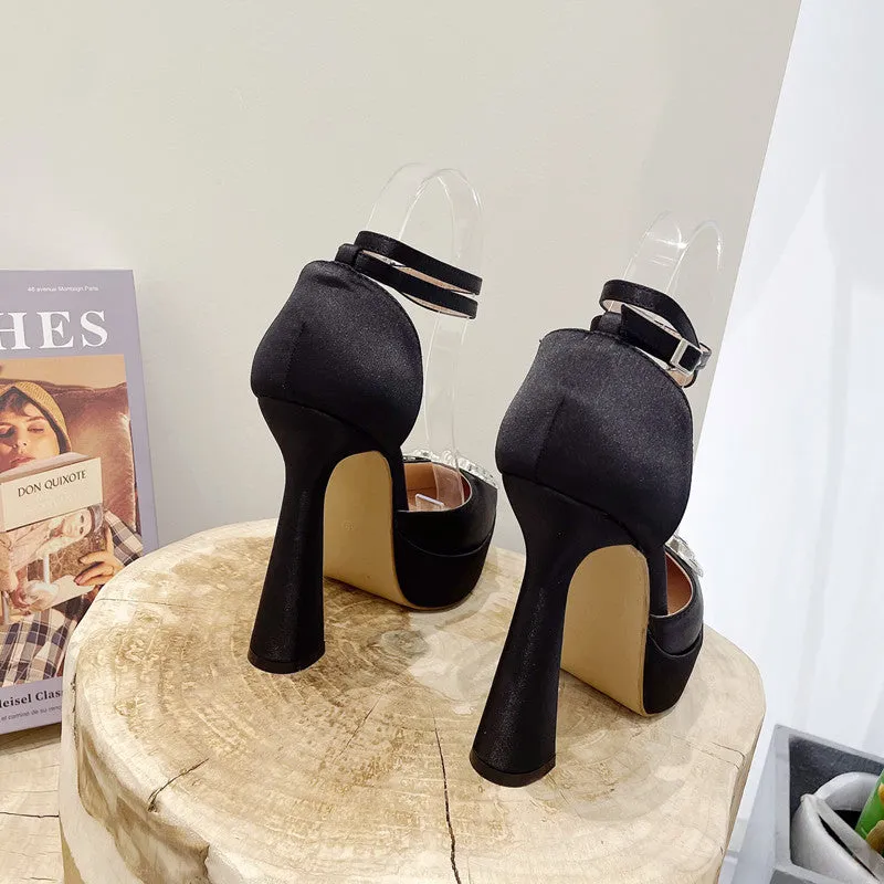 Angelene-103 Platform Point Toe High Heels