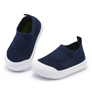 Baby Walking Shoes First Boy Girl Walker Infant Sock Tennis Mesh Sneakers Breathable 6 9 12 18 24 Months Navy Size 12-18 Months Infant