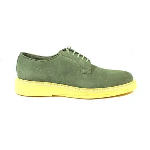 Cesare Paciotti Luxury Italian Men's Designer Shoes Vit Rovesciato Suede Kiwi Oxfords (CPM2401)