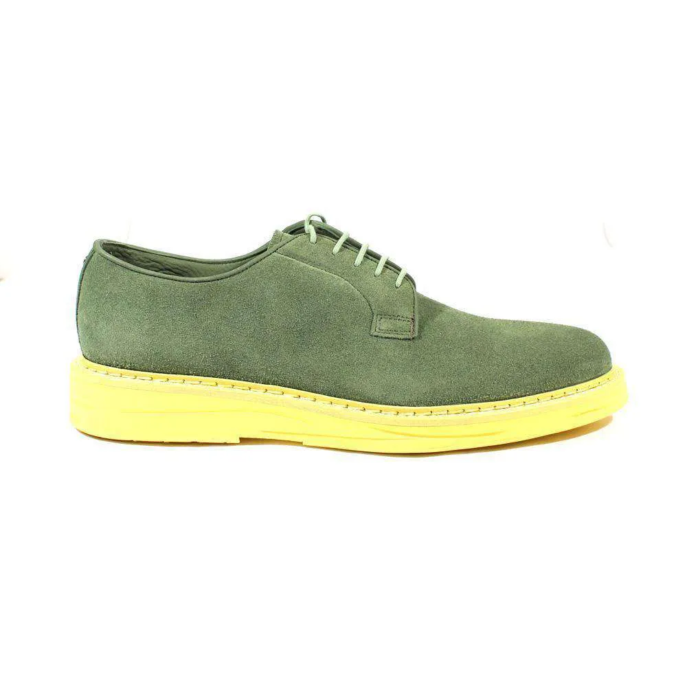 Cesare Paciotti Luxury Italian Men's Designer Shoes Vit Rovesciato Suede Kiwi Oxfords (CPM2401)