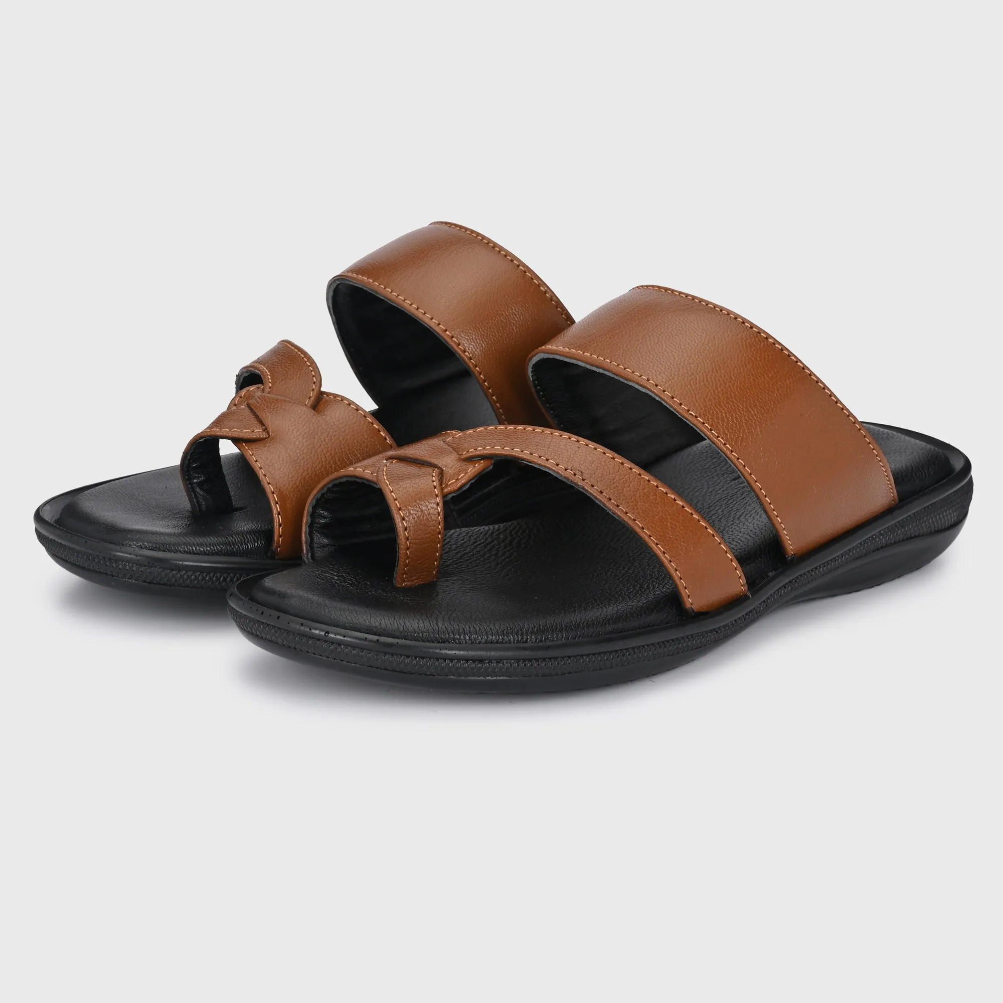 Classic Leather Slippers with a Modern Twist for Men's