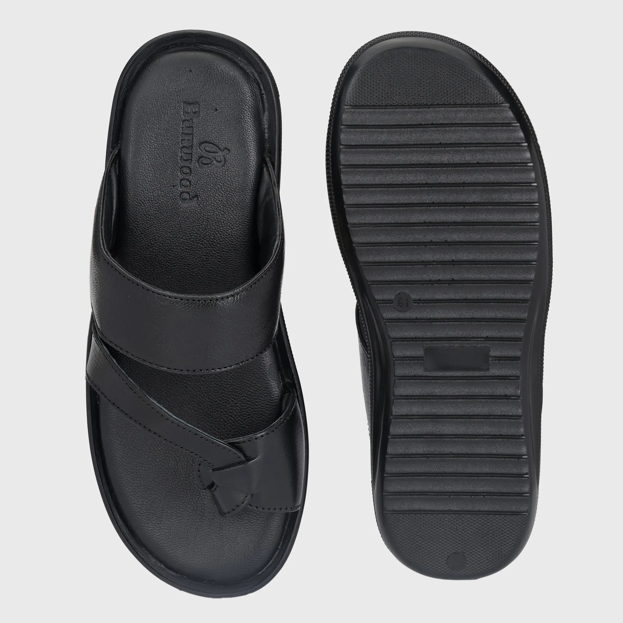 Classic Leather Slippers with a Modern Twist for Men's