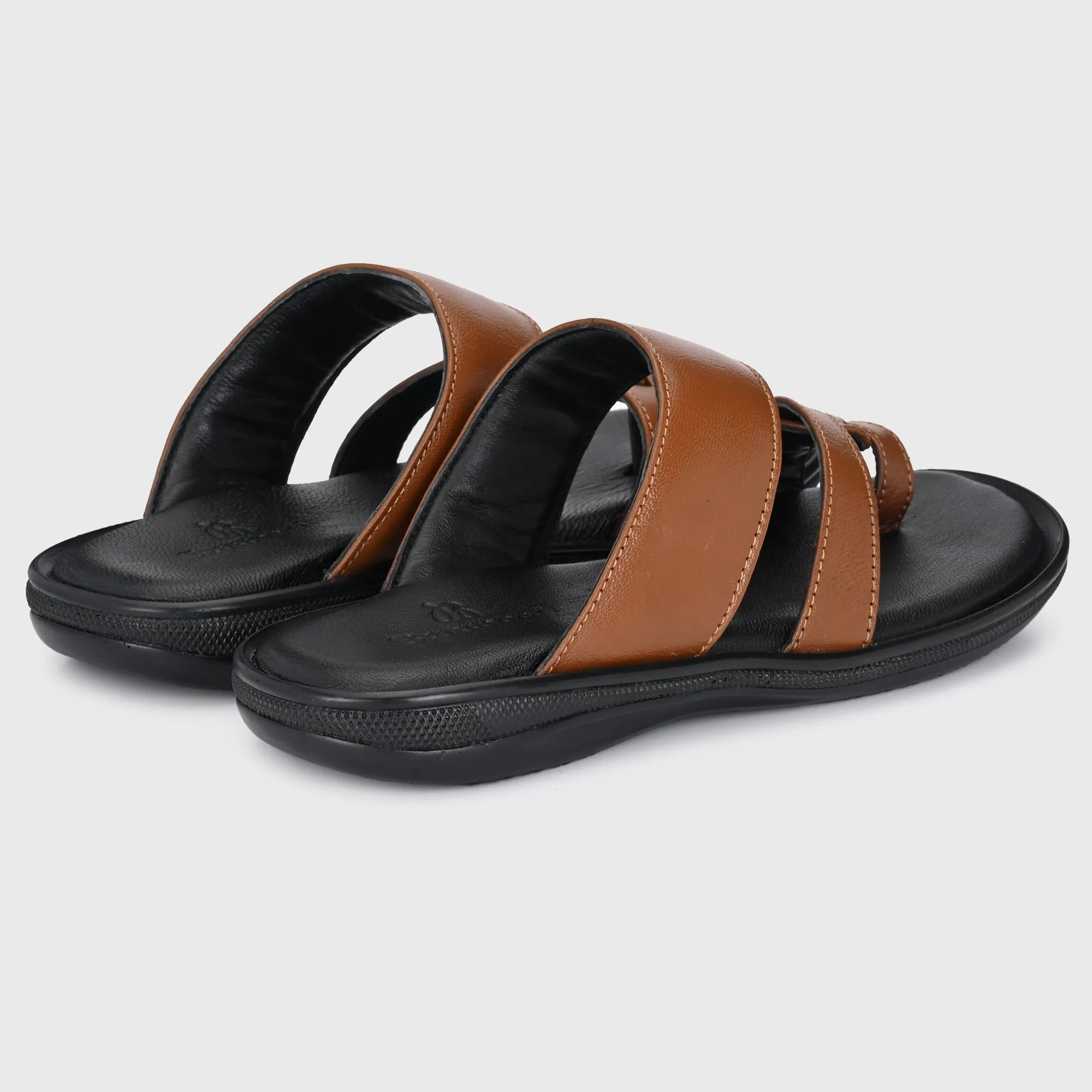 Classic Leather Slippers with a Modern Twist for Men's