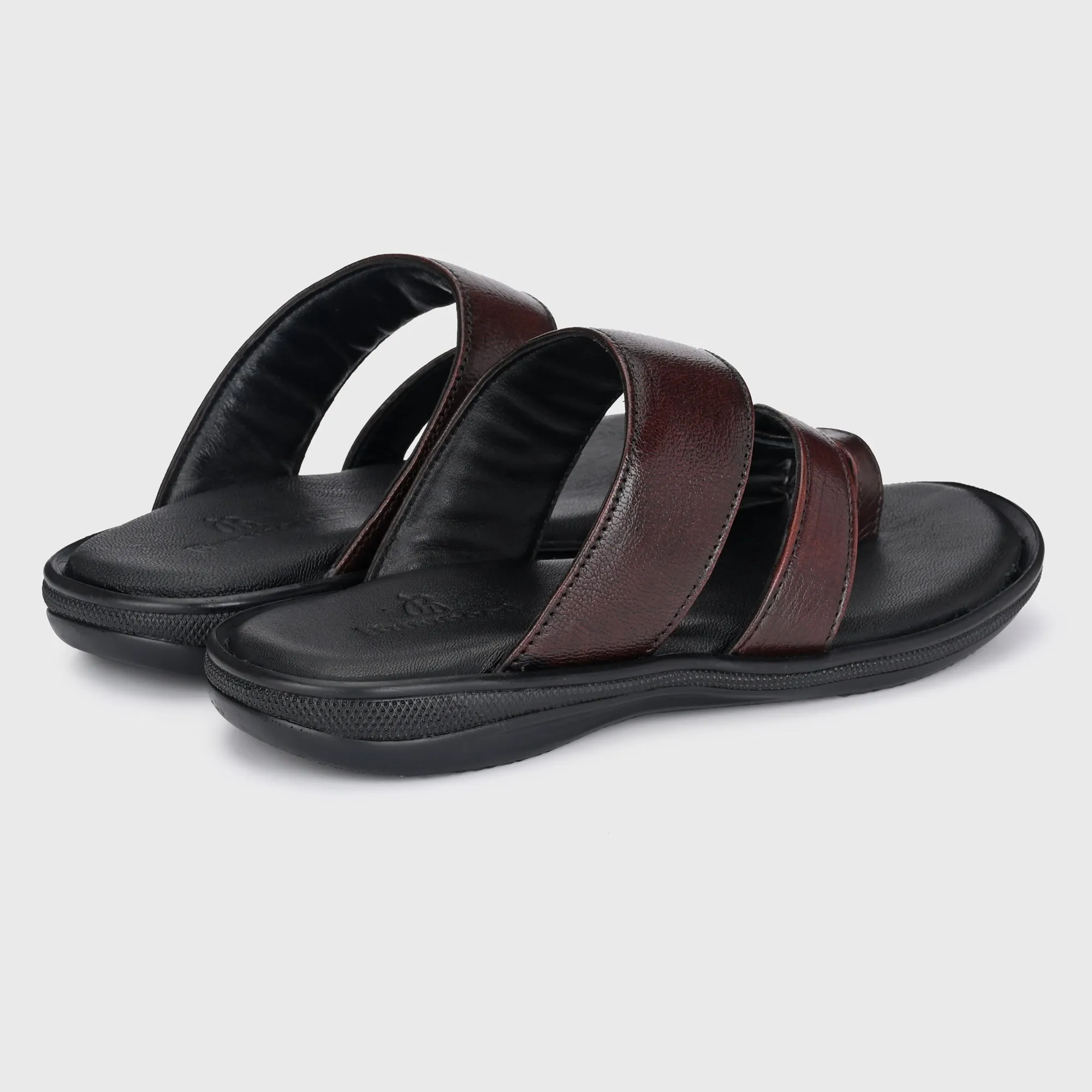 Classic Leather Slippers with a Modern Twist for Men's