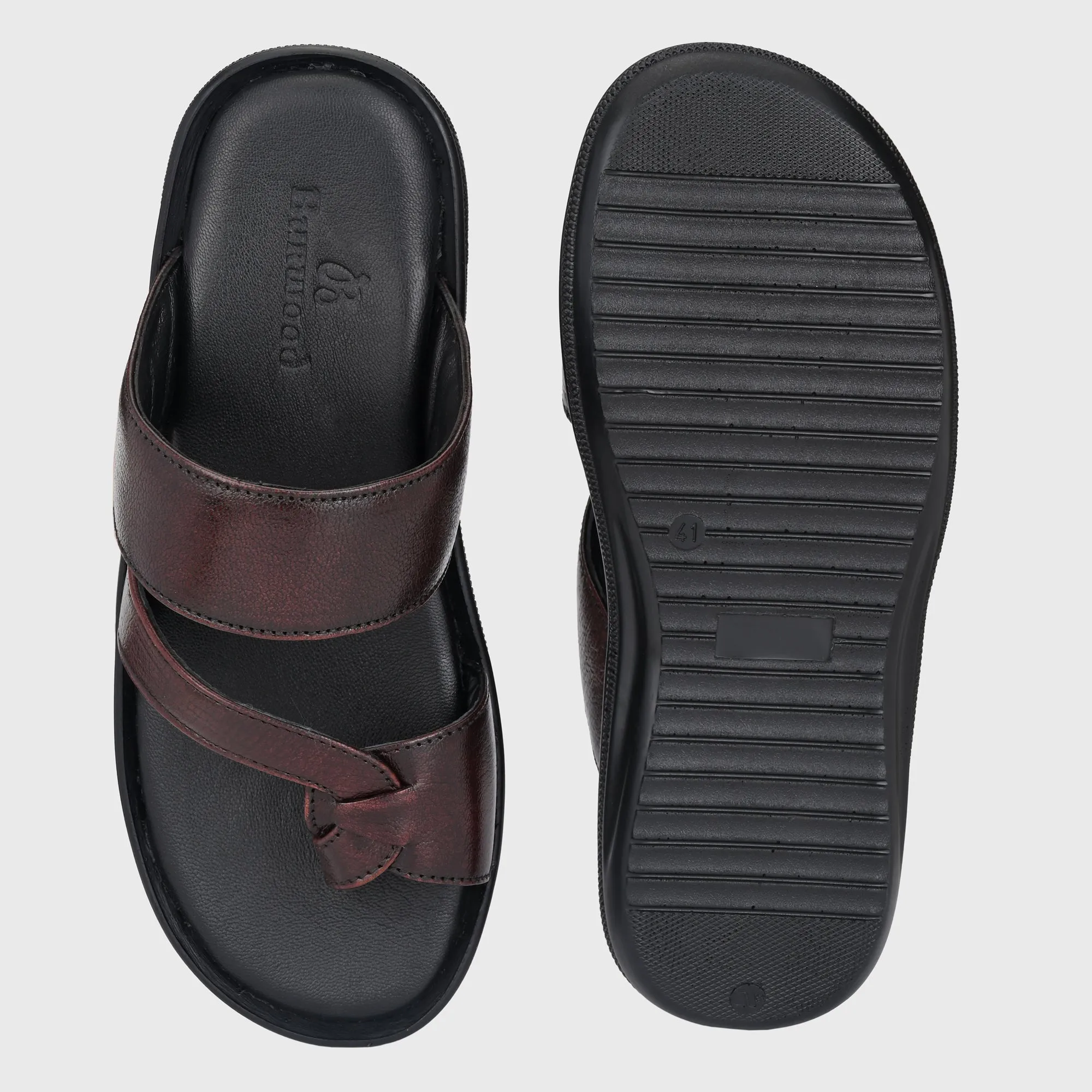 Classic Leather Slippers with a Modern Twist for Men's