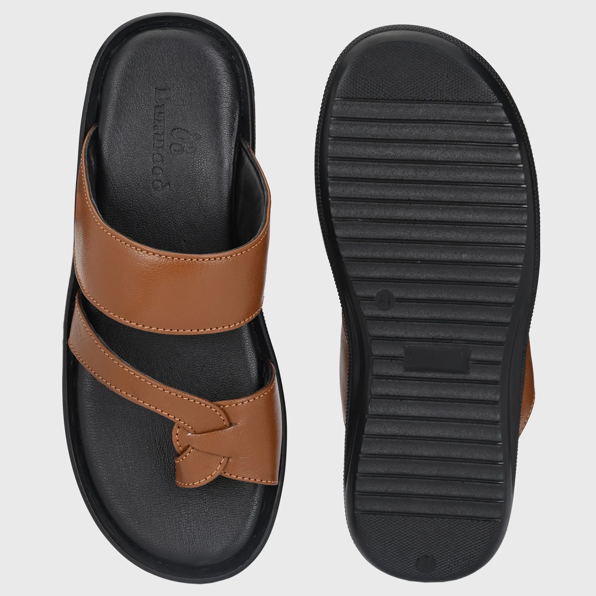 Classic Leather Slippers with a Modern Twist for Men's