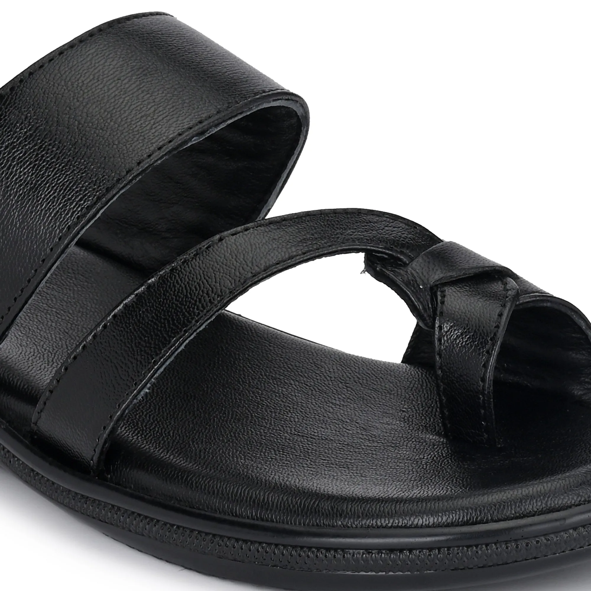 Classic Leather Slippers with a Modern Twist for Men's
