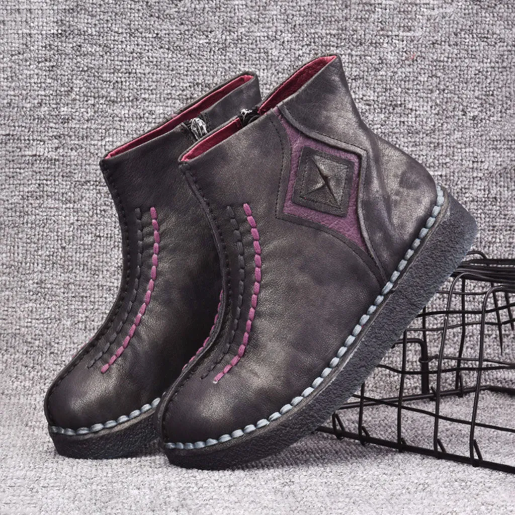 Genuine Leather Handmade Retro Boots | Gift Shoes