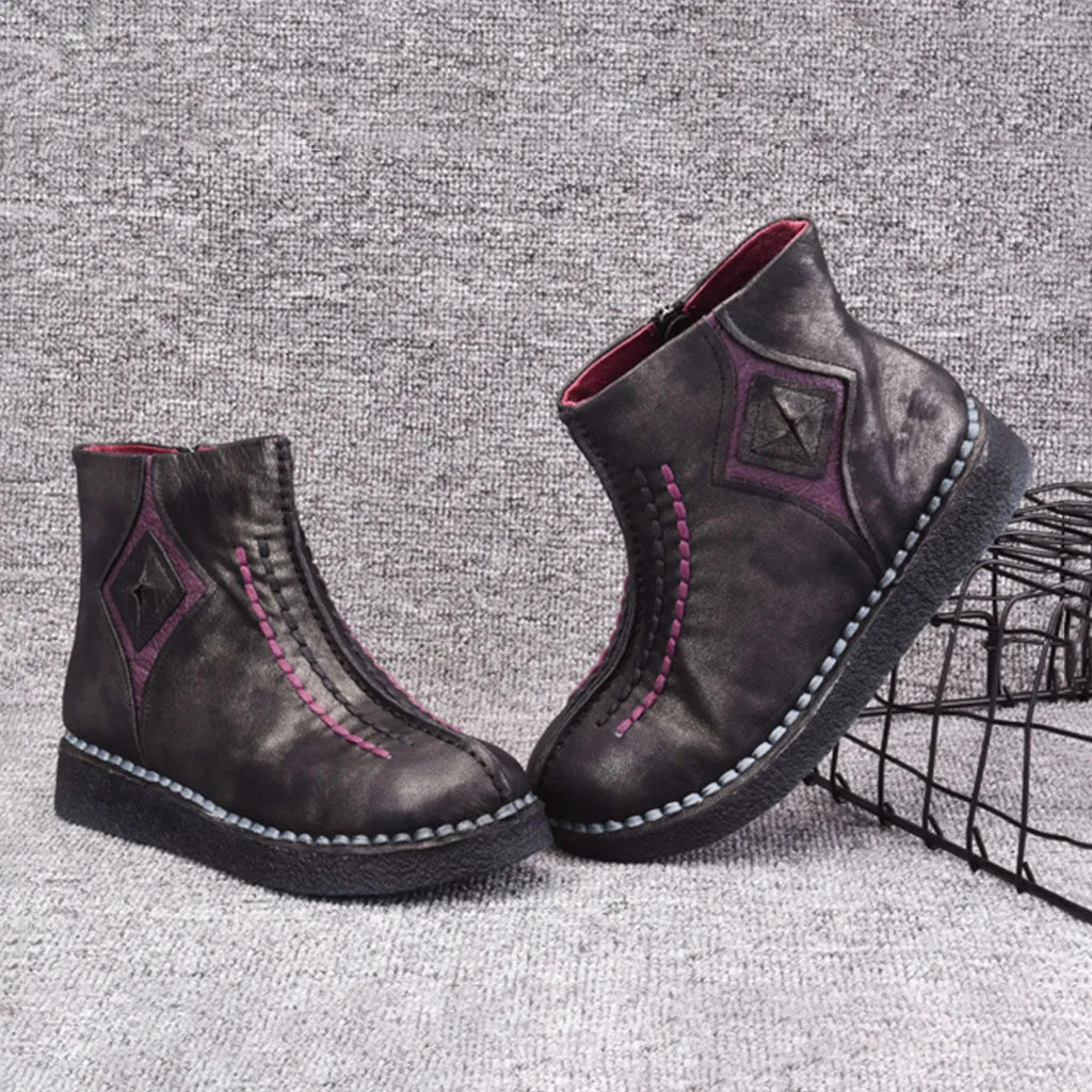Genuine Leather Handmade Retro Boots | Gift Shoes