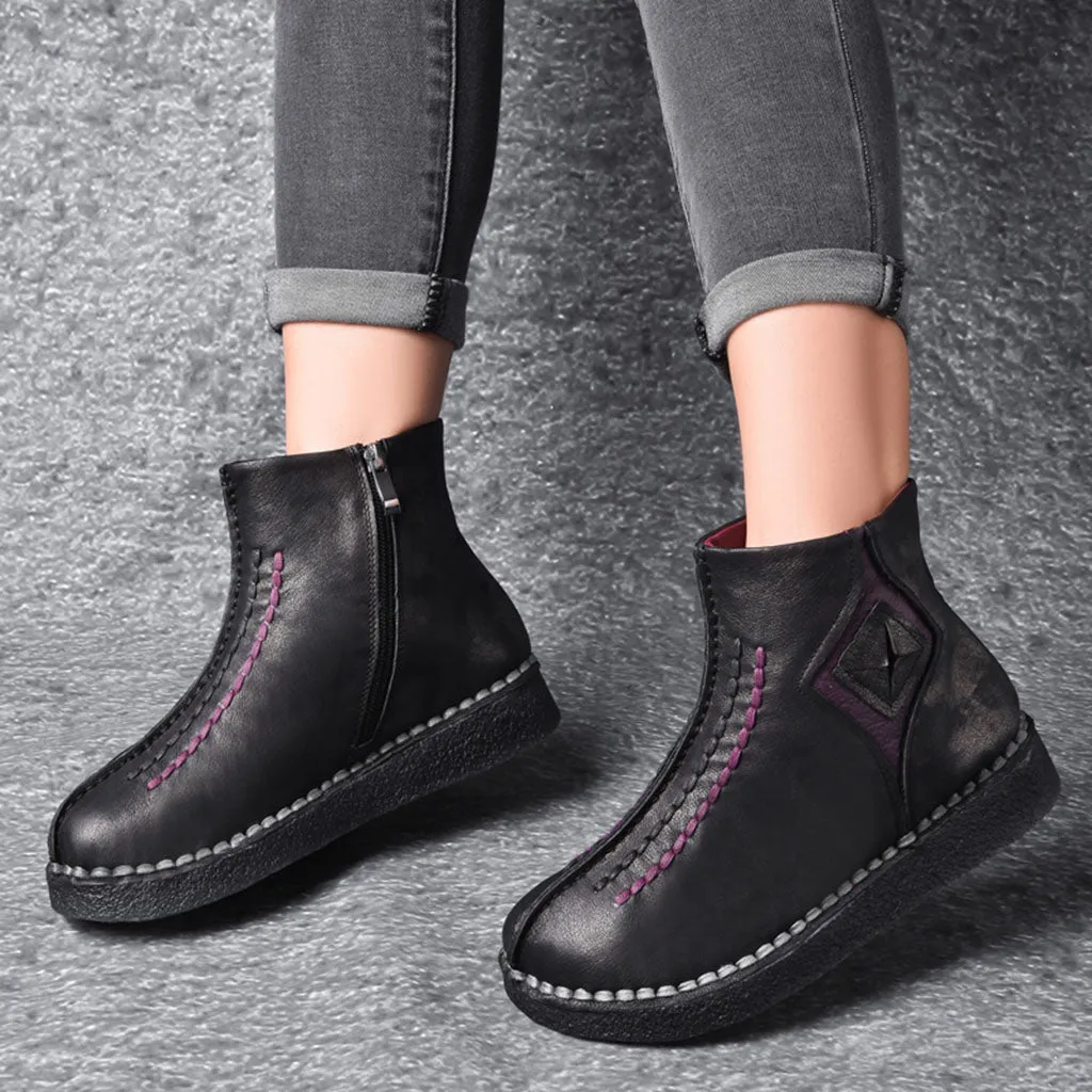 Genuine Leather Handmade Retro Boots | Gift Shoes