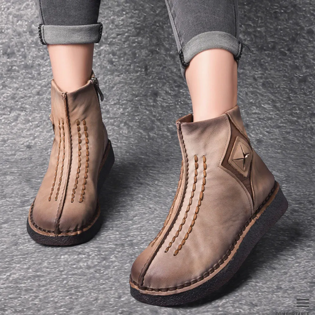 Genuine Leather Handmade Retro Boots | Gift Shoes