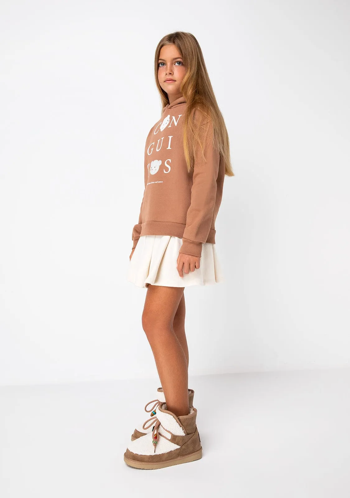 Girl's Sand Beads Australian Boots B&W