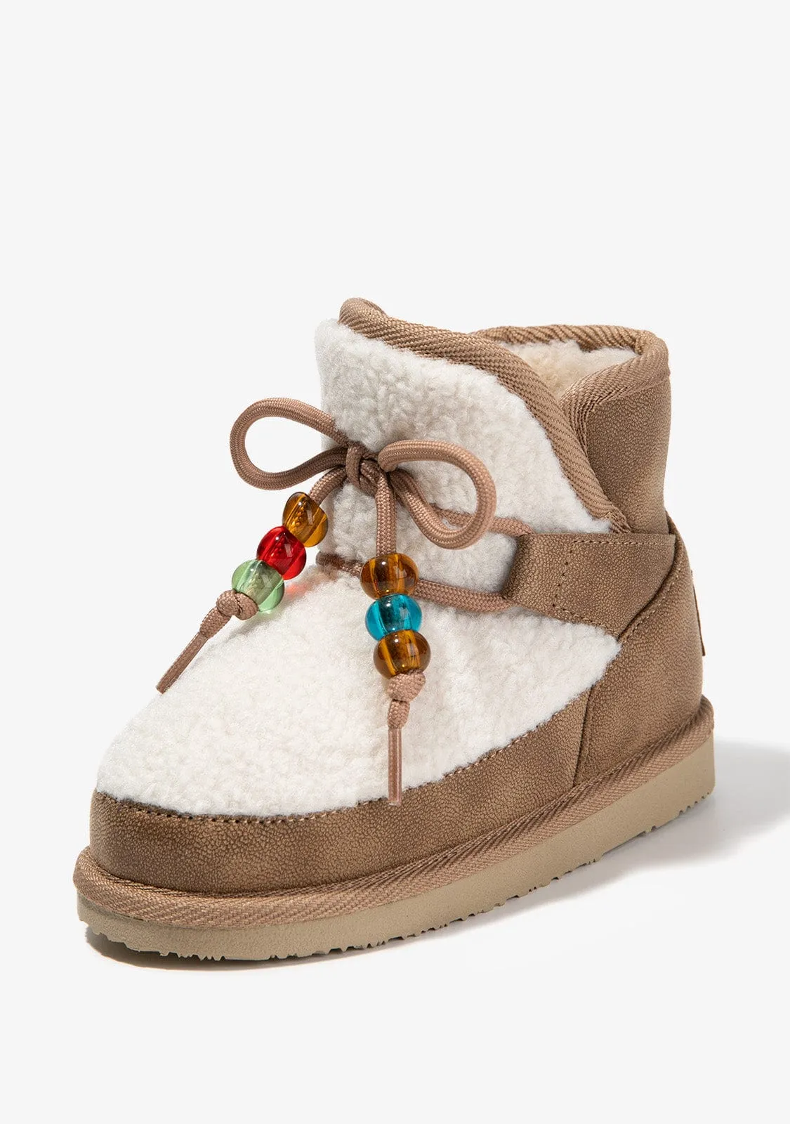 Girl's Sand Beads Australian Boots B&W
