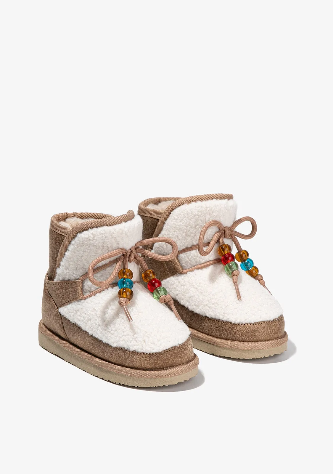 Girl's Sand Beads Australian Boots B&W
