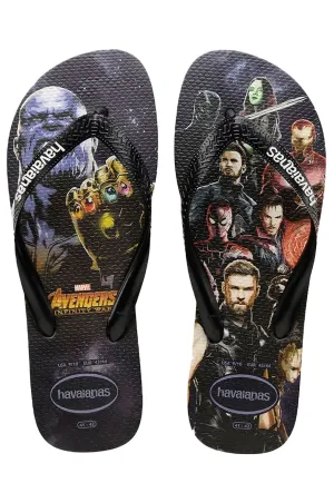 HAVAIANAS TOP MARVEL - BLACK/BLACK/WHITE