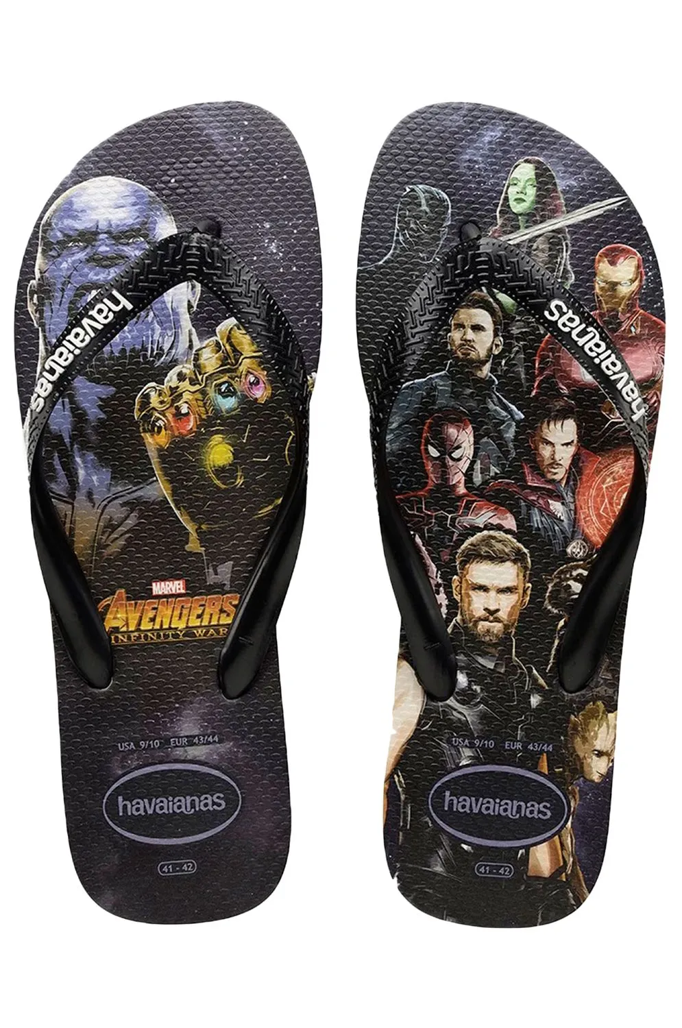 HAVAIANAS TOP MARVEL - BLACK/BLACK/WHITE