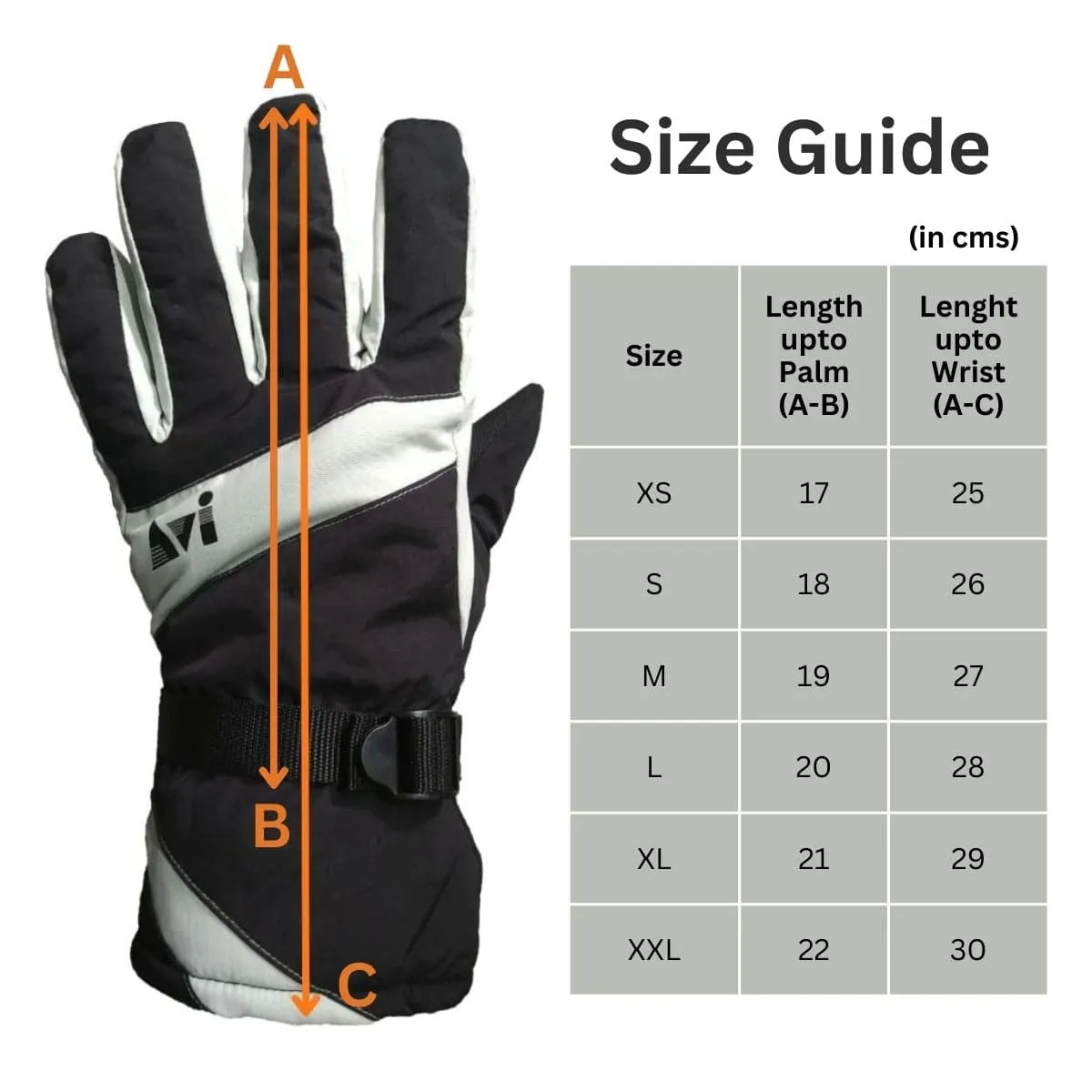 Insulated Winter Gloves for Use in Snow / Ice Conditions