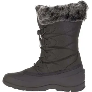 KAMIK MOMENTUM-3 Snow Seam-Sealed Black Waterproof Plush Faux-Fur Collar Boots