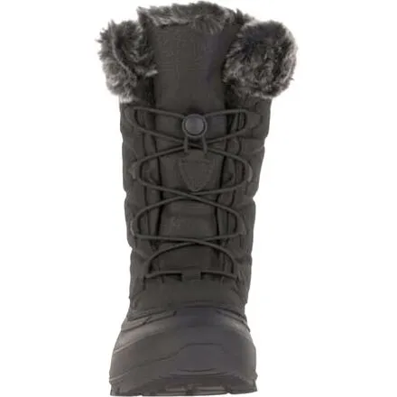KAMIK MOMENTUM-3 Snow Seam-Sealed Black Waterproof Plush Faux-Fur Collar Boots