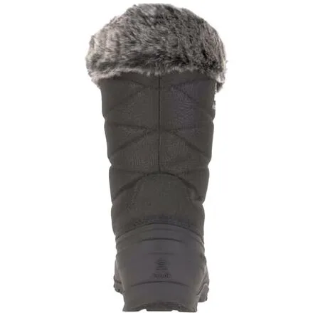 KAMIK MOMENTUM-3 Snow Seam-Sealed Black Waterproof Plush Faux-Fur Collar Boots