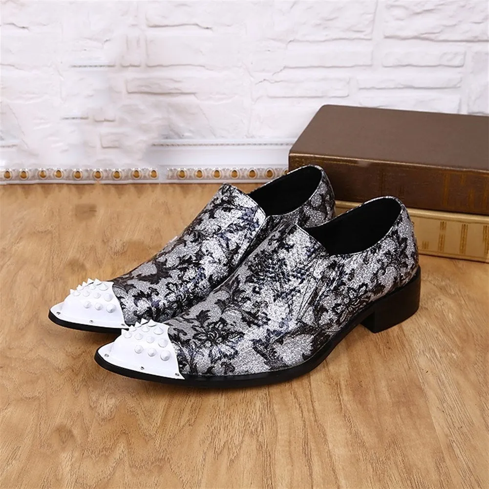 Men Steel Toe Slip On Oxford Shoes