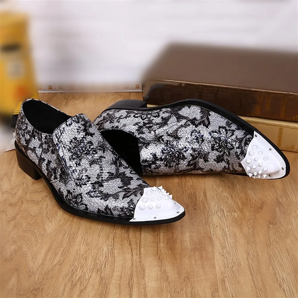 Men Steel Toe Slip On Oxford Shoes