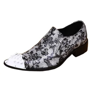 Men Steel Toe Slip On Oxford Shoes