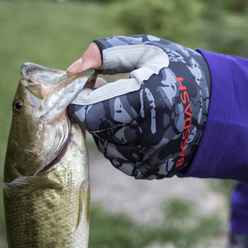Men's Altimate UPF 50  Sun Protection Fingerless Fishing Gloves