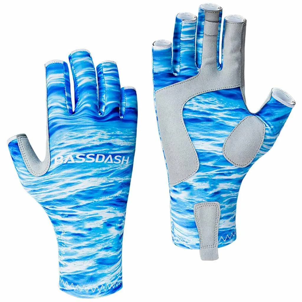 Men's Altimate UPF 50  Sun Protection Fingerless Fishing Gloves