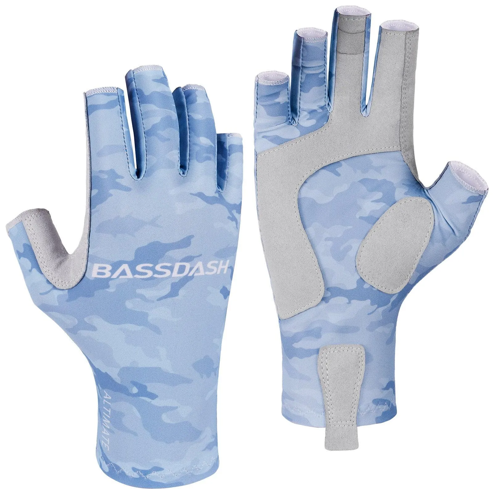 Men's Altimate UPF 50  Sun Protection Fingerless Fishing Gloves