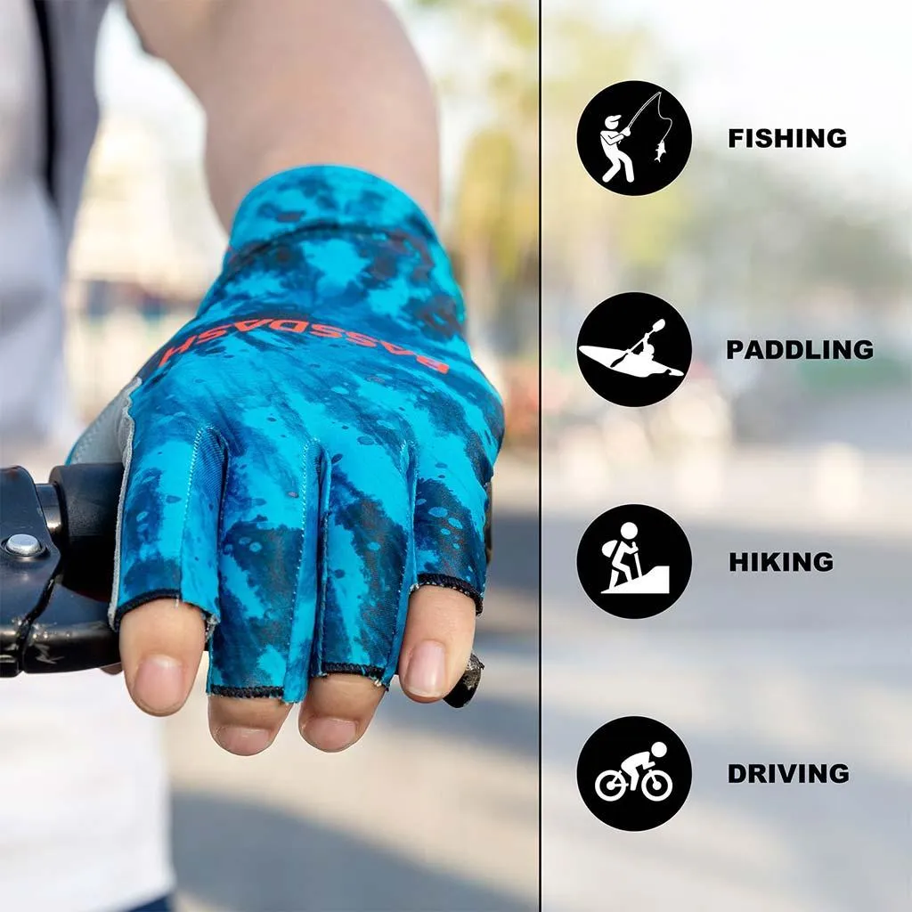 Men's Altimate UPF 50  Sun Protection Fingerless Fishing Gloves