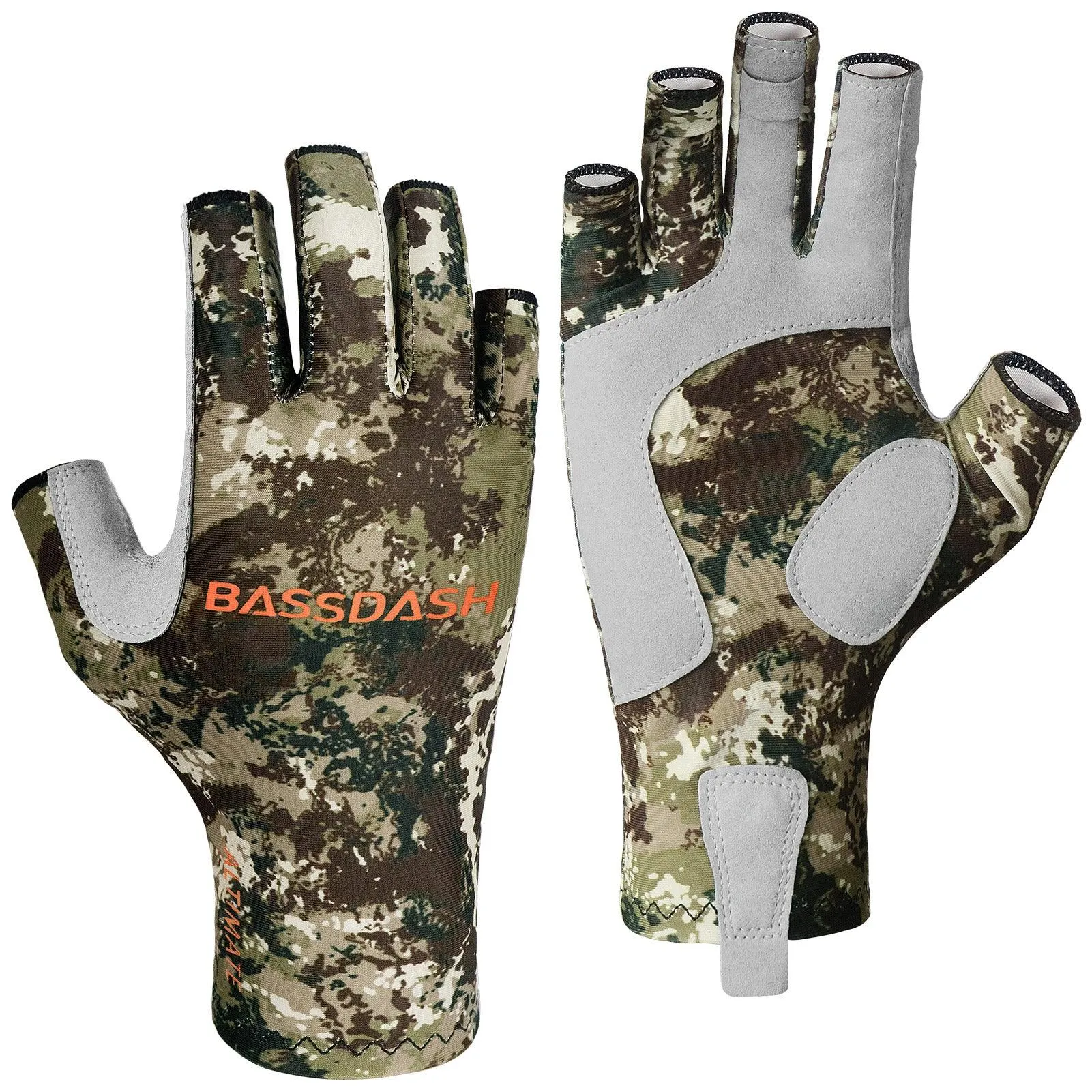 Men's Altimate UPF 50  Sun Protection Fingerless Fishing Gloves