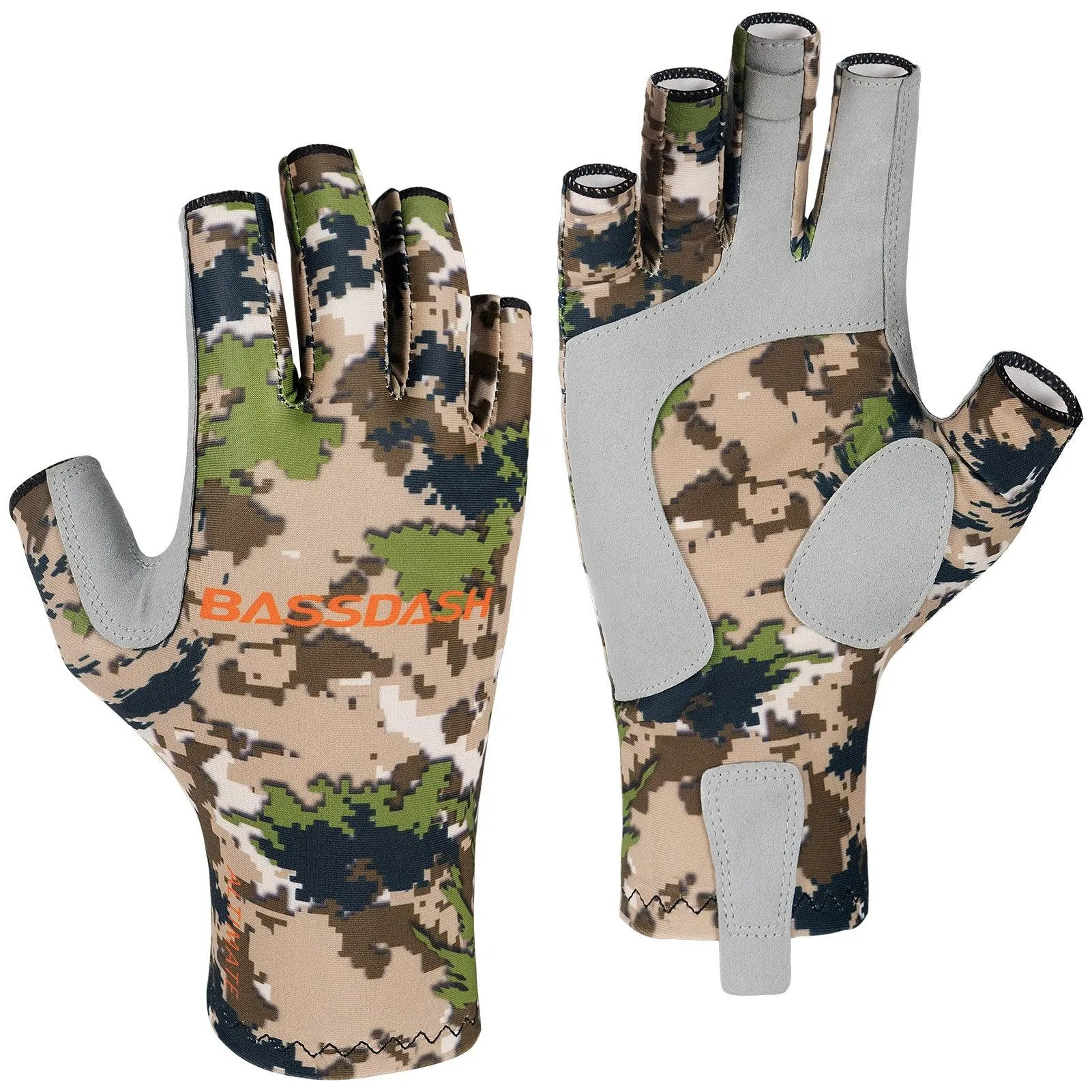 Men's Altimate UPF 50  Sun Protection Fingerless Fishing Gloves