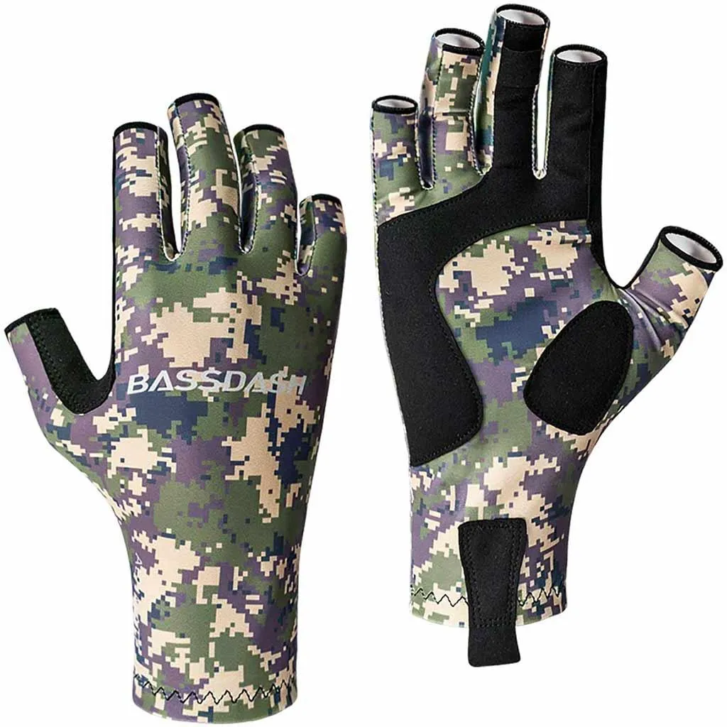 Men's Altimate UPF 50  Sun Protection Fingerless Fishing Gloves