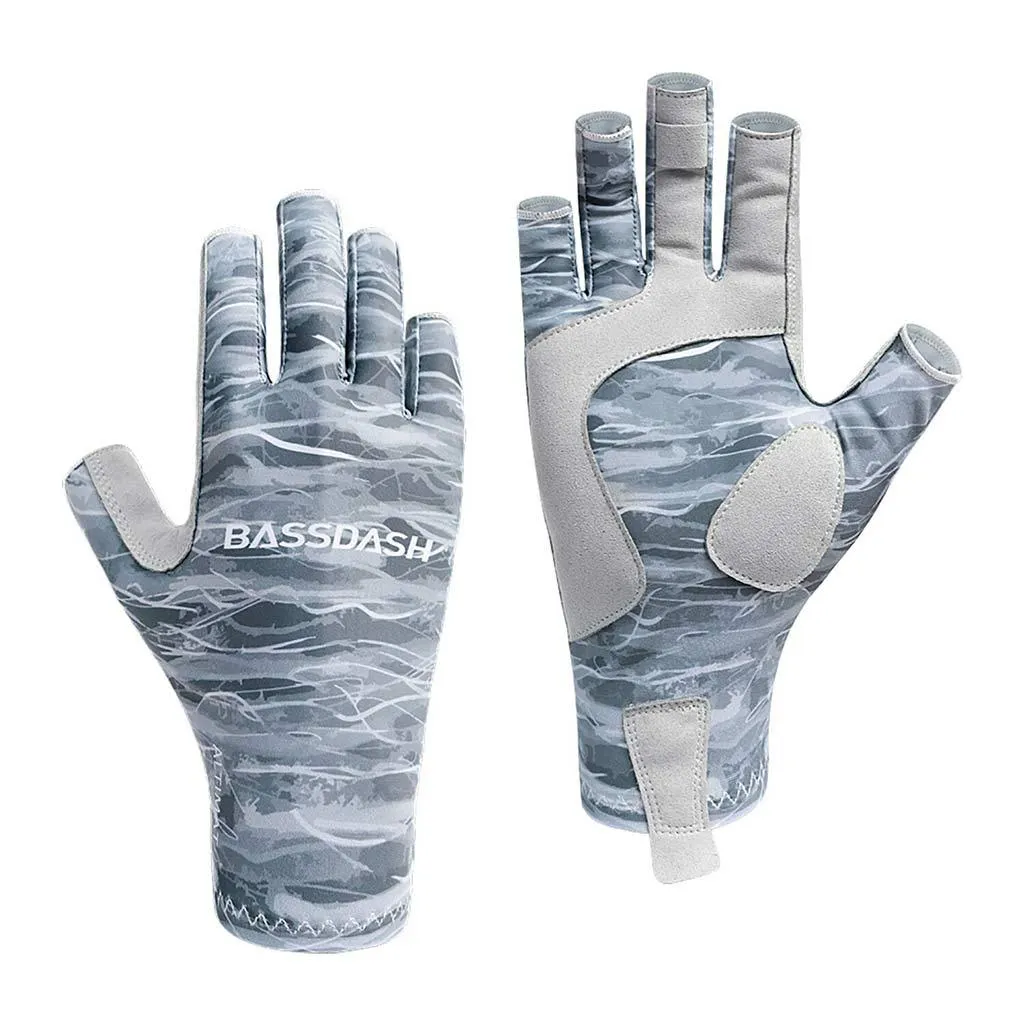 Men's Altimate UPF 50  Sun Protection Fingerless Fishing Gloves