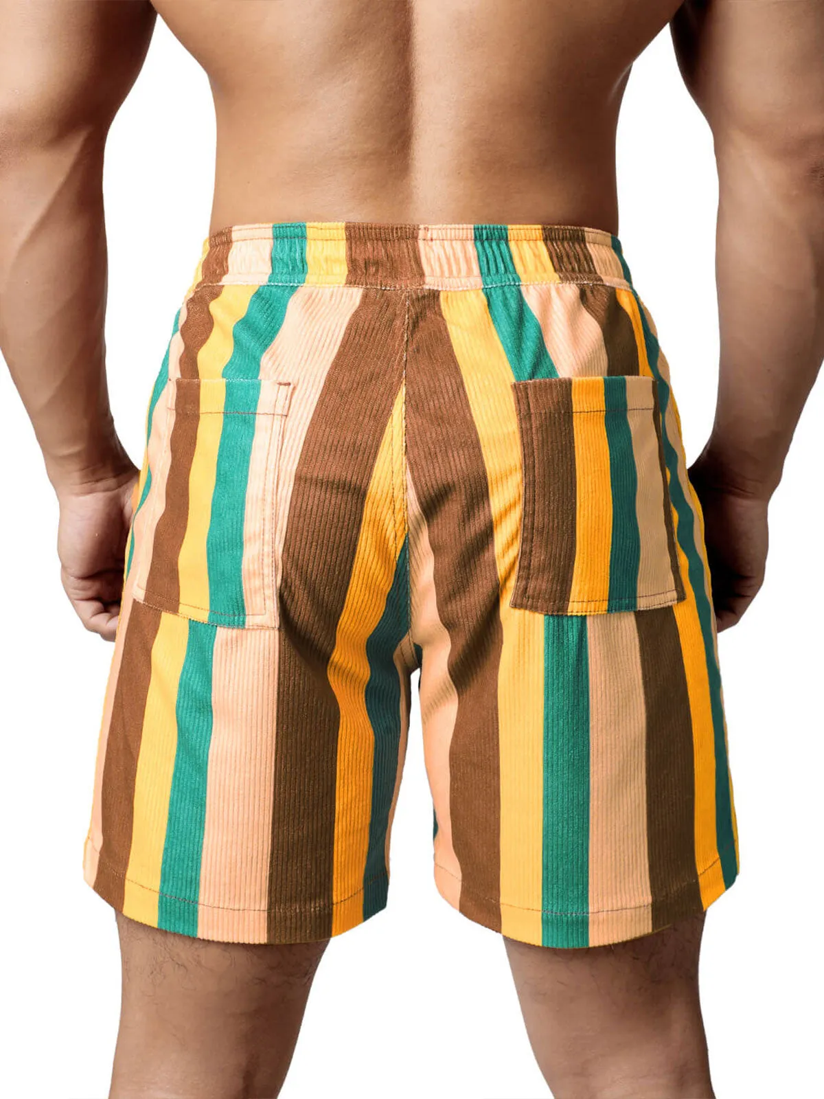 Men's Casual Retro Striped Beach Shorts