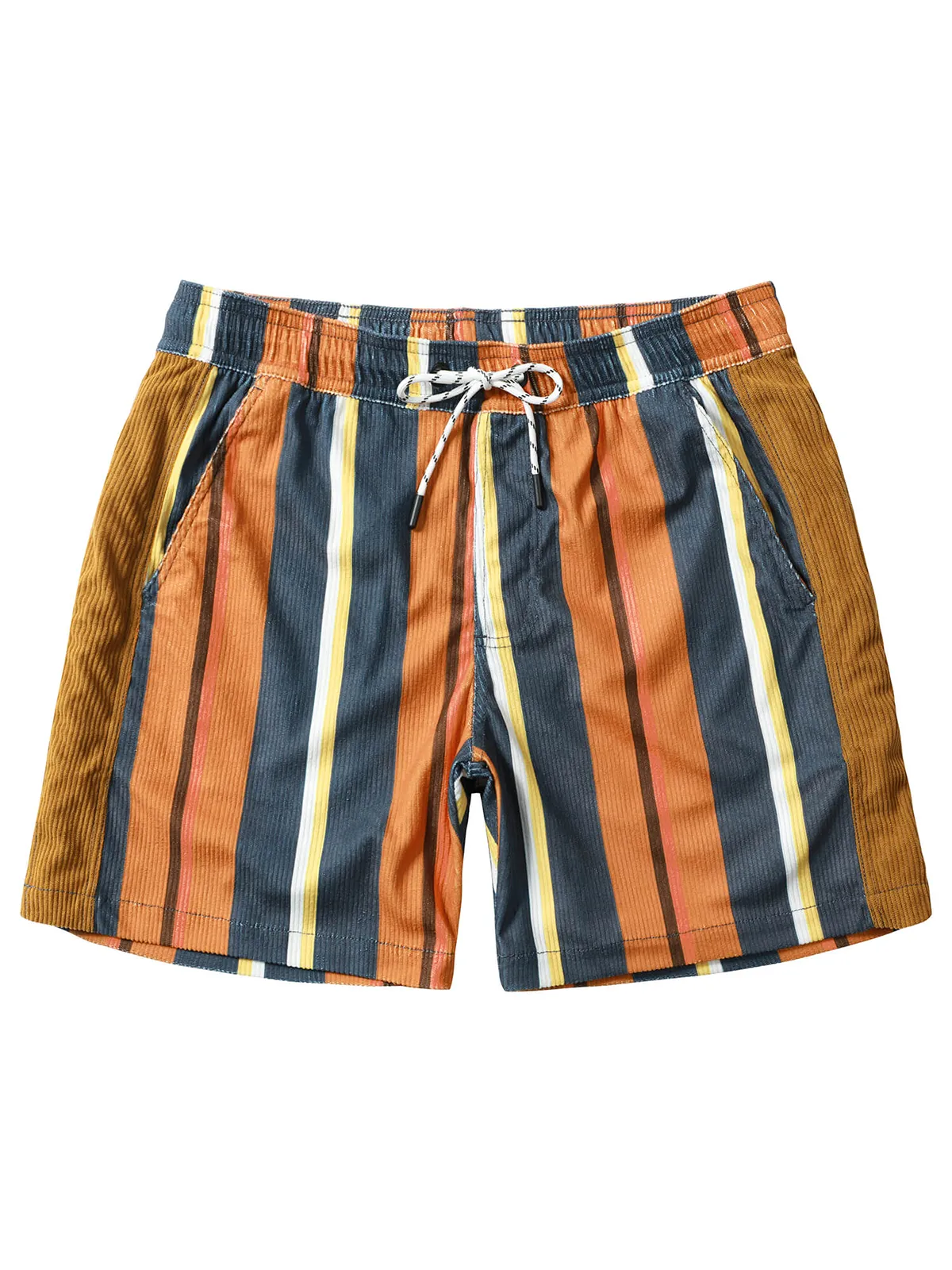 Men's Casual Retro Striped Beach Shorts