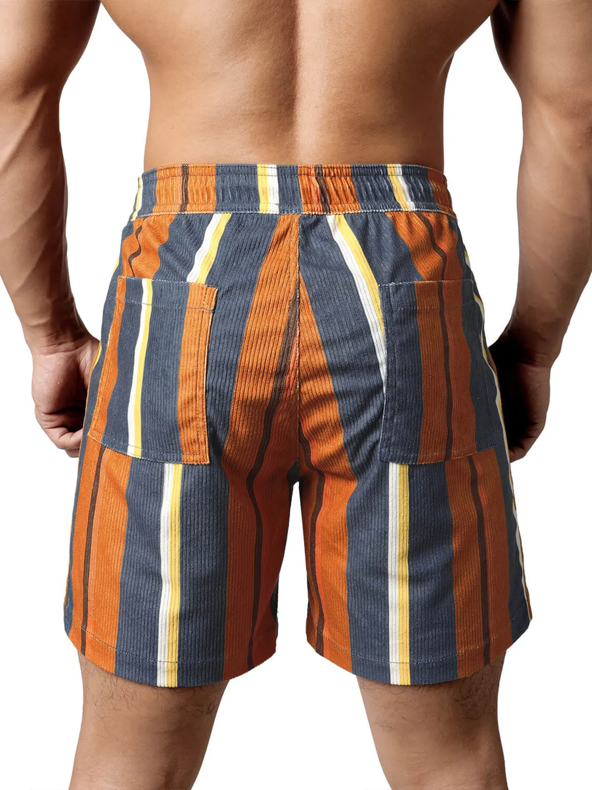 Men's Casual Retro Striped Beach Shorts