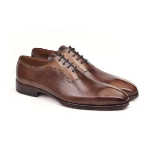 Paul Parkman Handmade Designer Shoes Men's Antique Brown Oxfords (PM5510)