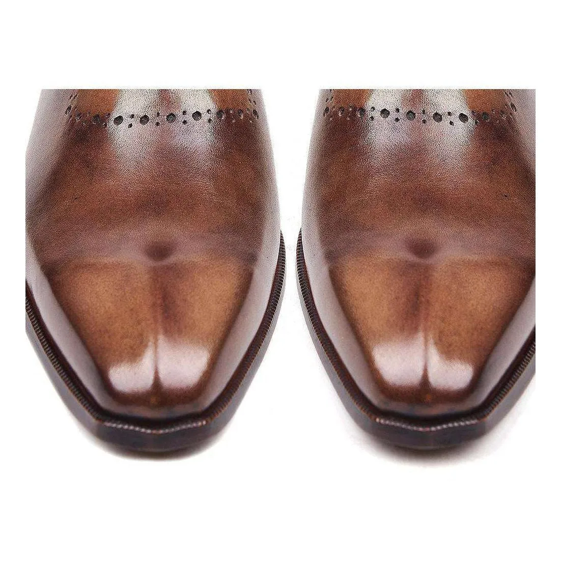 Paul Parkman Handmade Designer Shoes Men's Antique Brown Oxfords (PM5510)