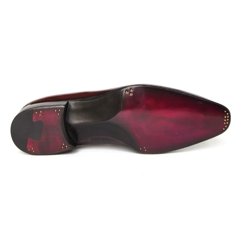 Paul Parkman Men's Oxford Dress Shoes Brown&amp;Bordeaux (ID#22T55)