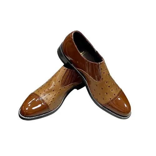 Stacy Baldwin Patent Ostrich Brown 170437