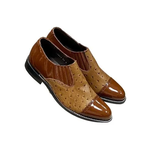 Stacy Baldwin Patent Ostrich Brown 170437