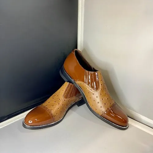 Stacy Baldwin Patent Ostrich Brown 170437