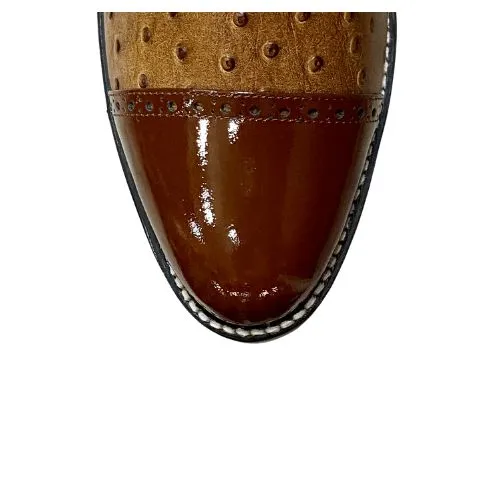 Stacy Baldwin Patent Ostrich Brown 170437