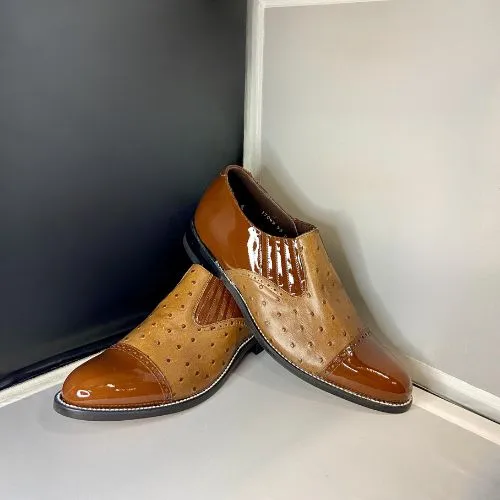Stacy Baldwin Patent Ostrich Brown 170437